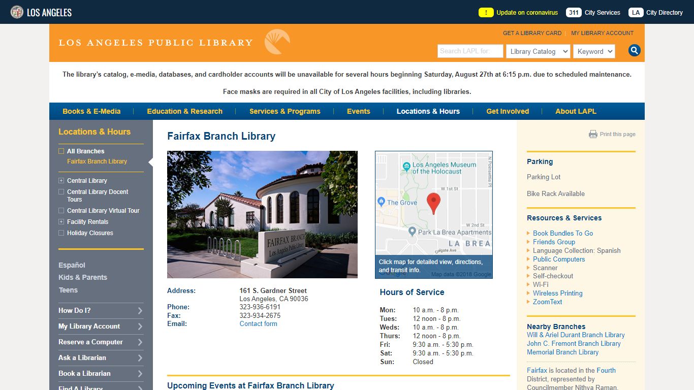 Fairfax Branch Library | Los Angeles Public Library